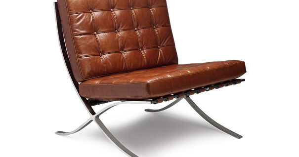 Barcelona lounge chair with 2024 metal legs